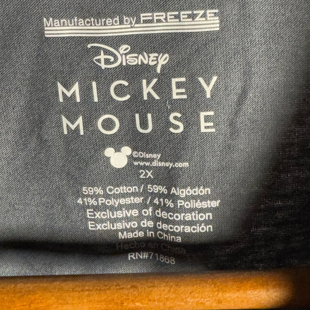 NWT Disney Women’s Gray T-Shirt with Mickey and Minnie - Picture 2 of 4